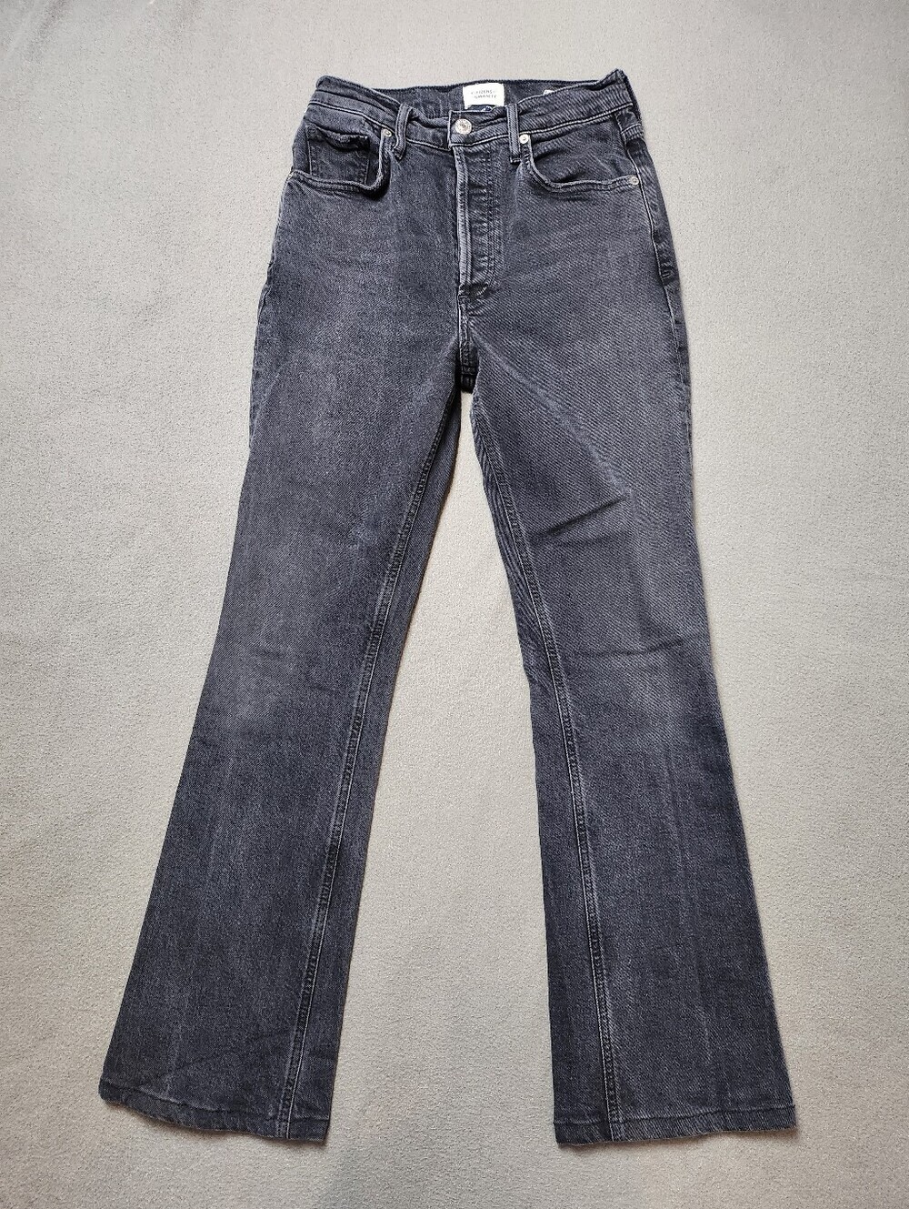 Citizens of Humanity Libby Flare Jeans Size 25 Dark Gray Black Wash Premium
